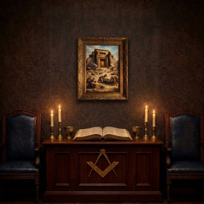 Masonic Canvas - The Building of the Temple - Bricks Masons