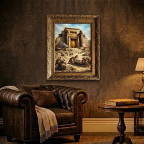 Masonic Canvas - The Building of the Temple - Bricks Masons