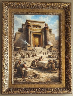 Masonic Canvas - The Building of the Temple - Bricks Masons