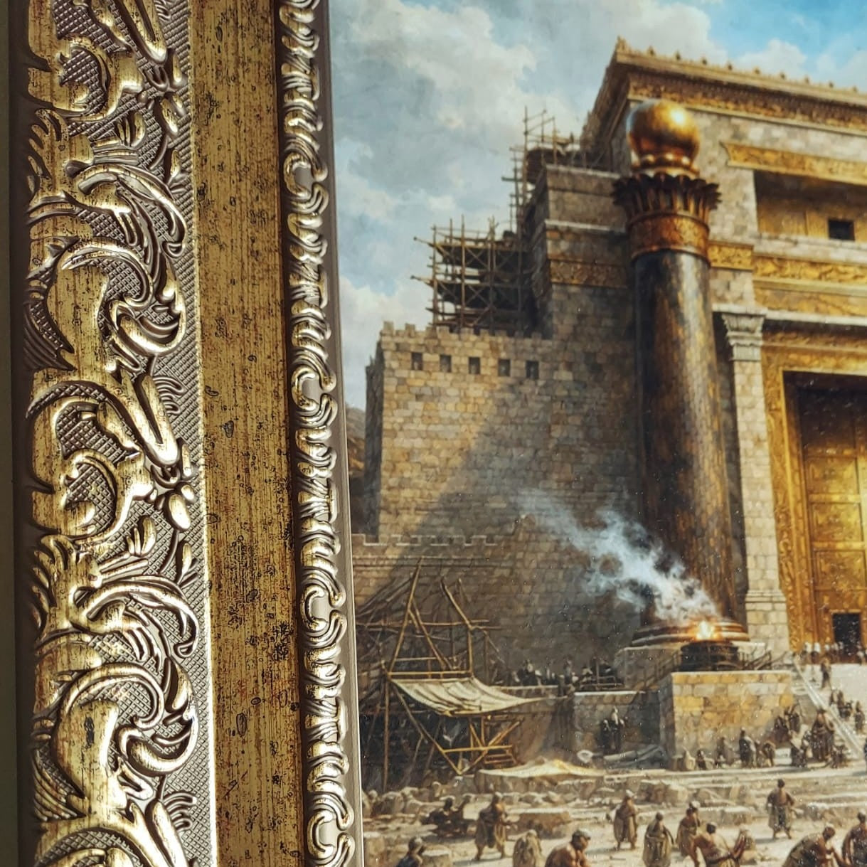Masonic Canvas - The Building of the Temple - Bricks Masons