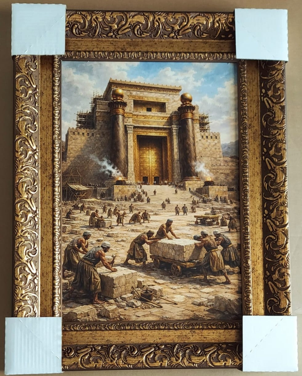 Masonic Canvas - The Building of the Temple - Bricks Masons