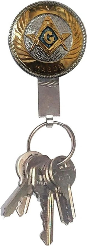 Master Mason Blue Lodge Pocket Key Holder - Texas Mason - Bricks Masons