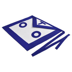 Blue Lodge Apron - OTO White & Blue with Different Materials - Bricks Masons