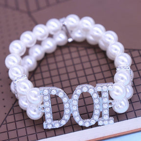 DOI Bracelet - Handmade Pearl Stretch - Bricks Masons