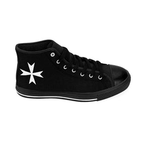 Order Of Malta Commandery Sneaker - High-top Black & White