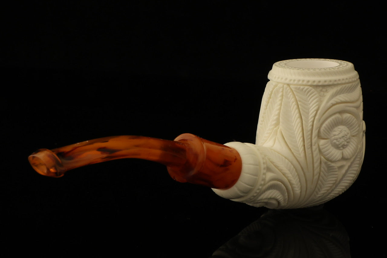 Master Mason Blue Lodge Meerschaum Pipe - Handcrafted With Fitted Case - Bricks Masons