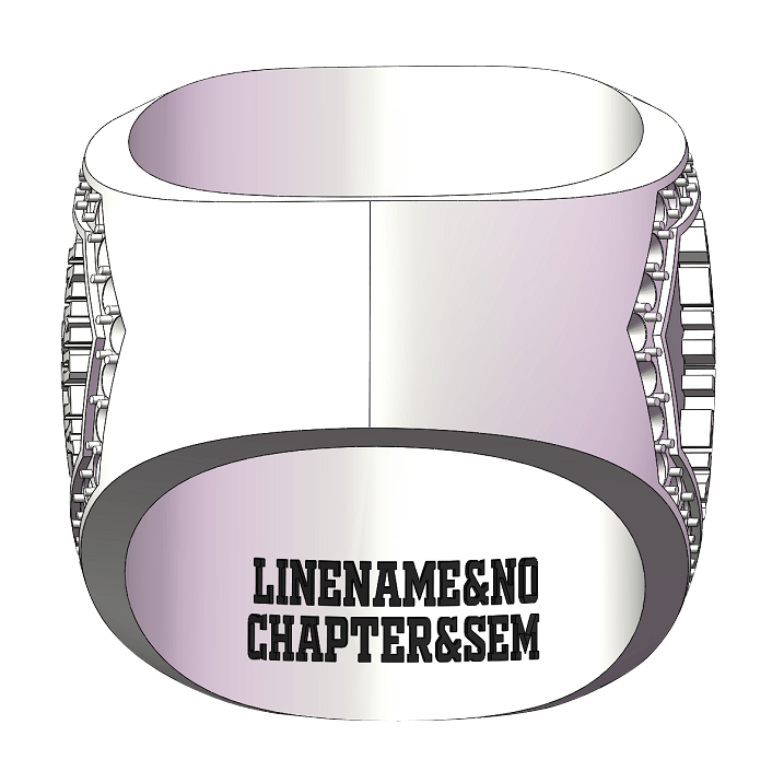 Master Mason Blue Lodge Ring - White Gold Plated With Rhinestones - Bricks Masons