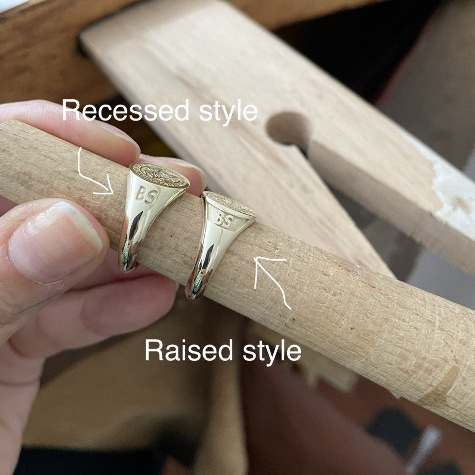 Master Mason Blue Lodge Ring - Sterling Silver & Blue Enamel - Bricks Masons