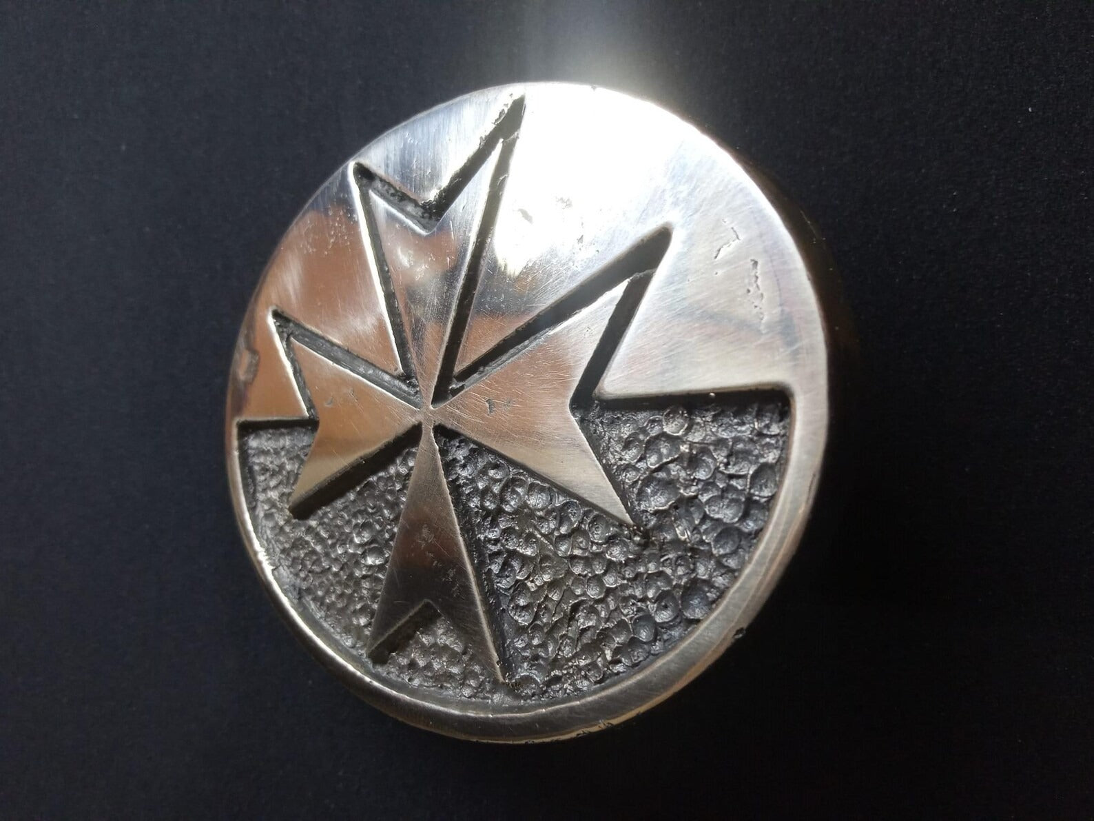 Order Of Malta Belt Buckle - High Polished Handcrafted Bronze Metal - Bricks Masons