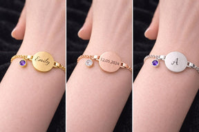 Master Mason Blue Lodge Bracelet - Various Materials & Birthstones - Bricks Masons