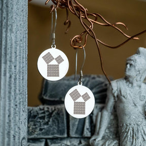 Masonic Earrings - The 47th Problem of Euclid - Bricks Masons