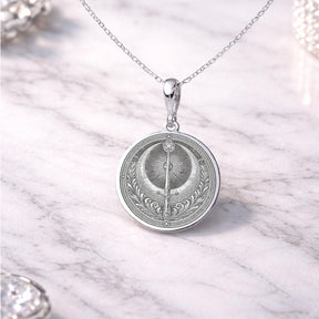 Masonic Necklace - Shriners Crescent Sword With Customization - Bricks Masons