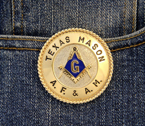 Master Mason Blue Lodge Keychain - Handcrafted Texas Mason AF & AM - Bricks Masons