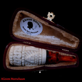 Master Mason Blue Lodge Cigarette Holder - Hand Carved - Bricks Masons