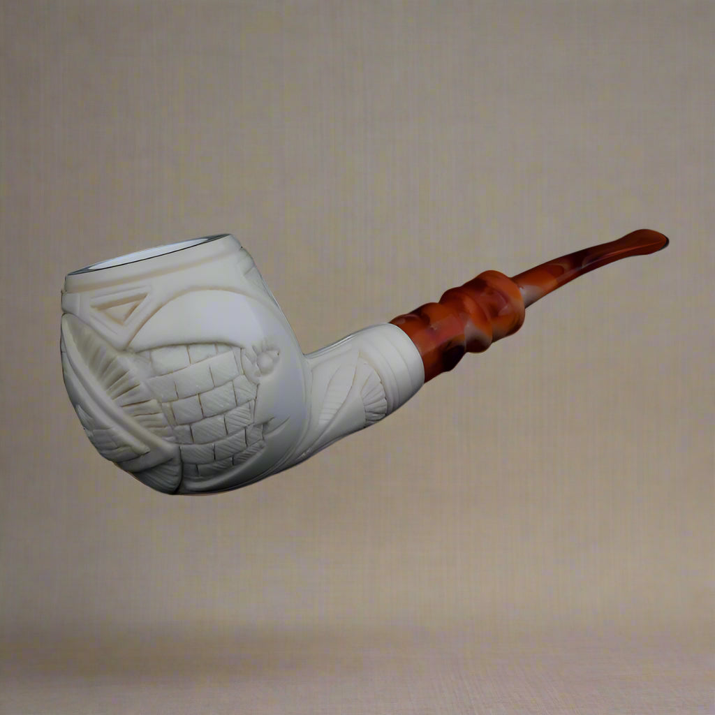 Eye Of Providence Meerschaum Pipe - Handmade With Fitted Velvet Case - Bricks Masons