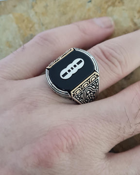 Independent Order of Odd Fellows Sterling Silver Ring - Handcrafted 925 Silver - Bricks Masons