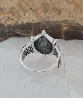 Master Mason Blue Lodge Ring - Handmade Sterling Silver - Bricks Masons