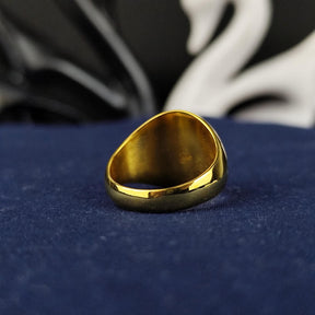 Master Mason Blue Lodge Ring - Square & Compass G Cross On the Sides - Bricks Masons