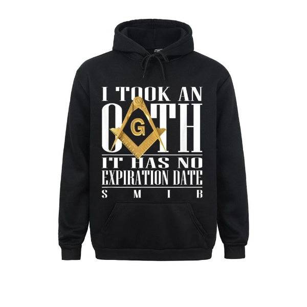 Master Mason Blue Lodge Hoodie - "I Took An Oath" Square and Compass G