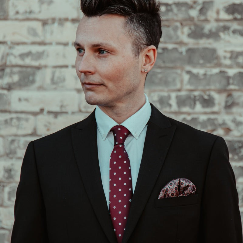 Masonic Necktie - Forget Me Not - Bricks Masons