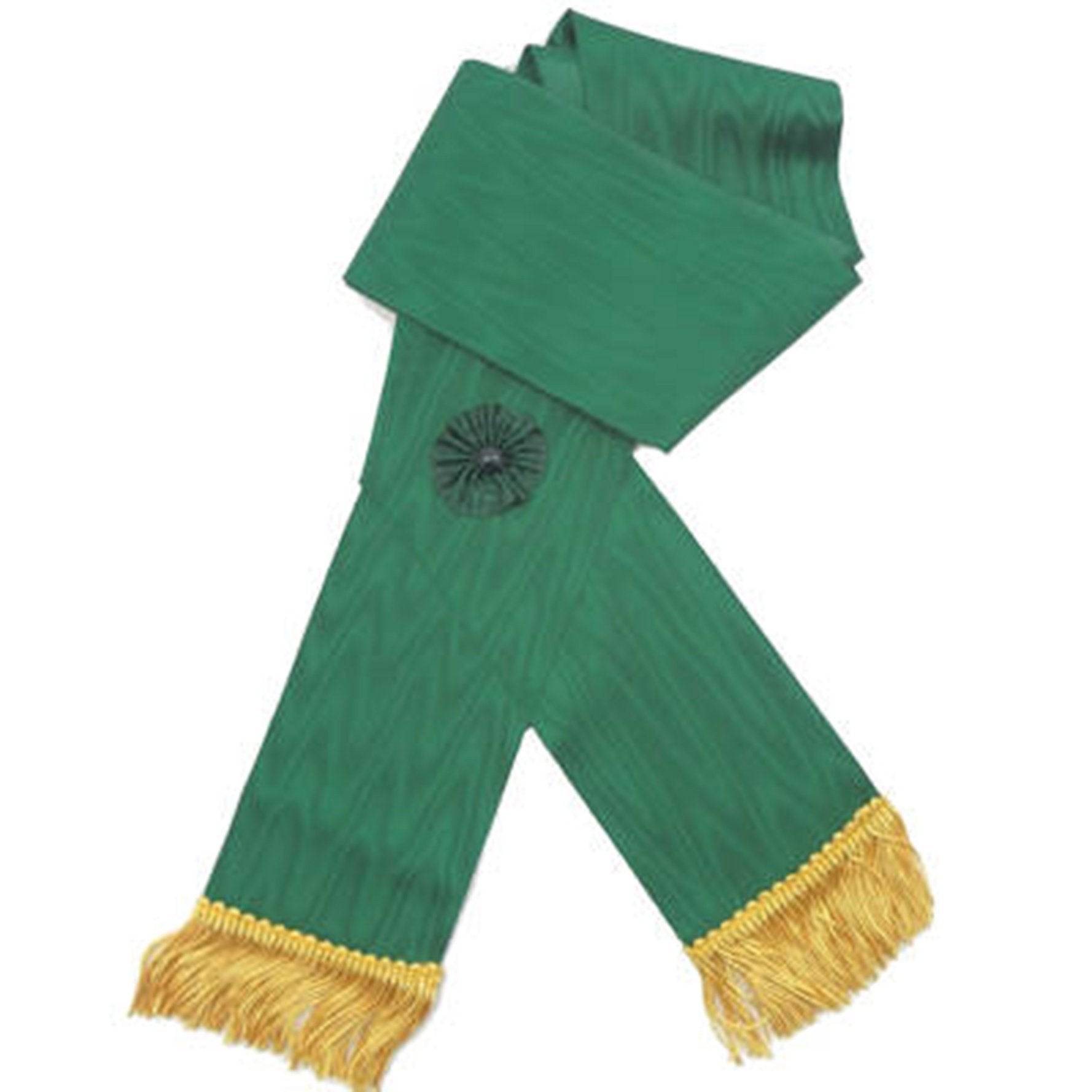 Knight of the Sword Knight Masons Sash - Green Moire - Bricks Masons