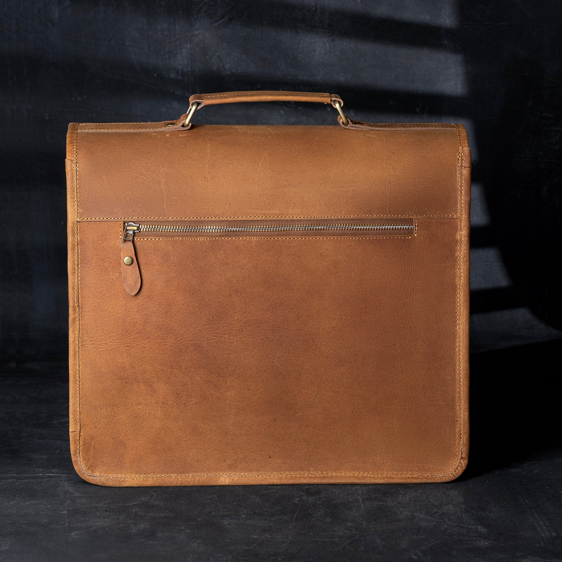 Knights Templar Commandery Briefcase - Genuine Cow Leather - Bricks Masons