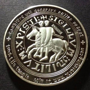 Knights Templar Commandery Coin - Wide Cross Shield Black - Bricks Masons