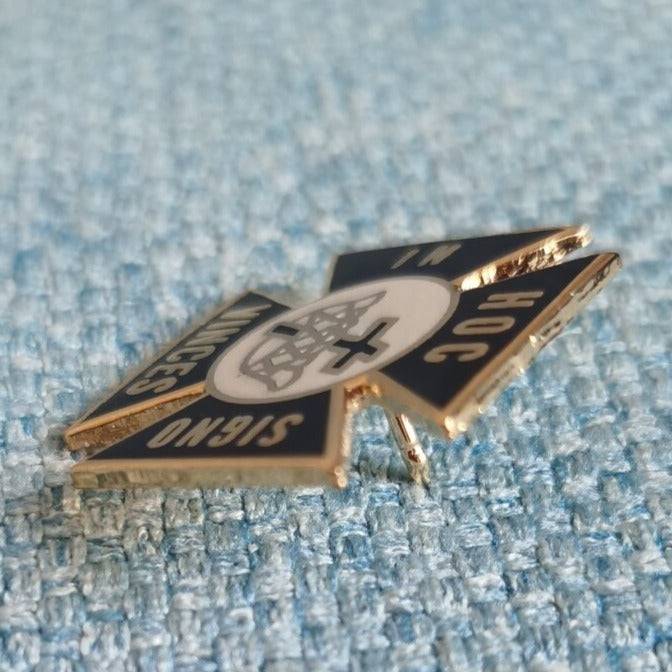 Knights Templar Lapel Pin - 1" Malta Cross - Bricks Masons