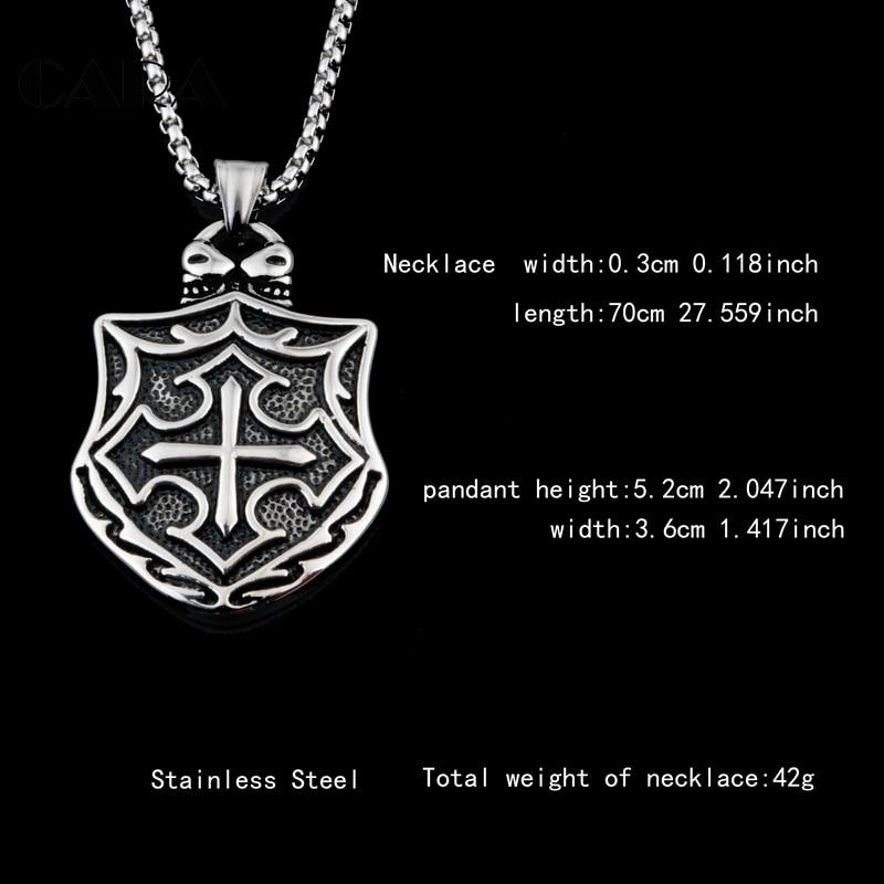 Knights Templar Necklace - Medieval Cross Shield - Bricks Masons