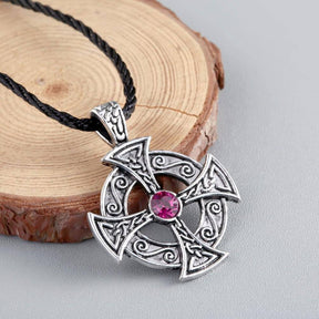 Knights Templar Necklace - Silver With Rope Chain - Bricks Masons