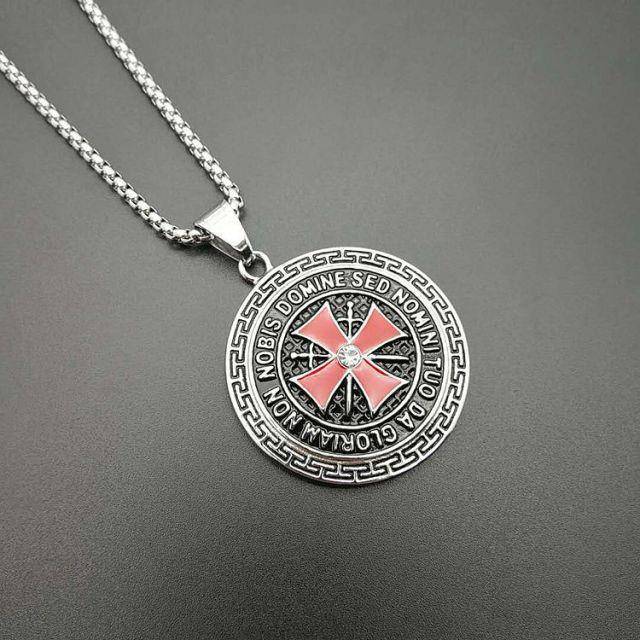 Knights Templar Necklace - Stainless Steel Gold/Silver - Bricks Masons