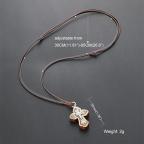 Knights Templar Necklace - Wooden Jerusalem Cross - Bricks Masons