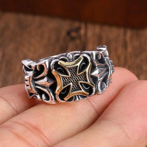 Knights Templar Commandery Ring - Adjustable Size - Bricks Masons