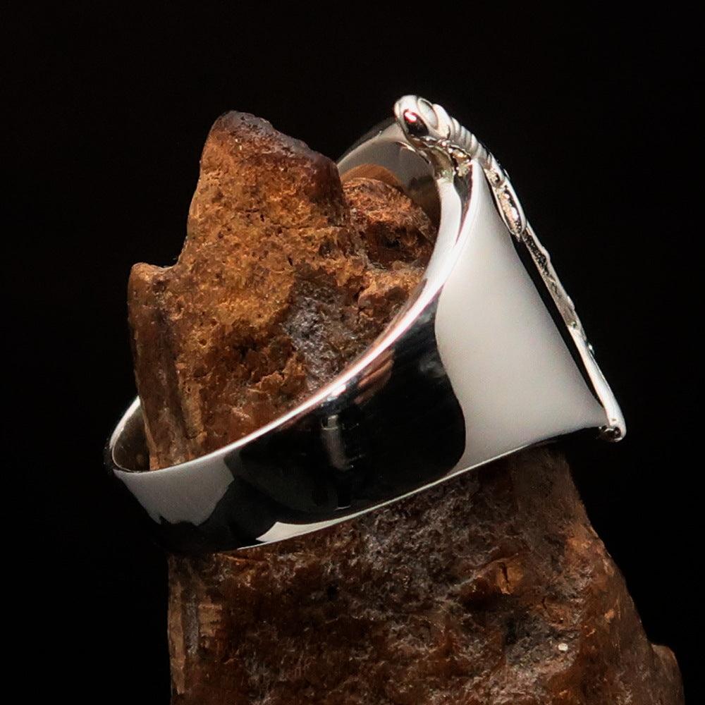 Knights Templar Ring - Blue Shield Cross Sterling Silver - Bricks Masons