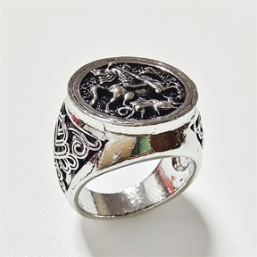 Knights Templar Commandery Ring - Full Silver Plated - Bricks Masons