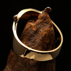 Knights Templar Ring - Red & Gold Shield Solid Brass - Bricks Masons