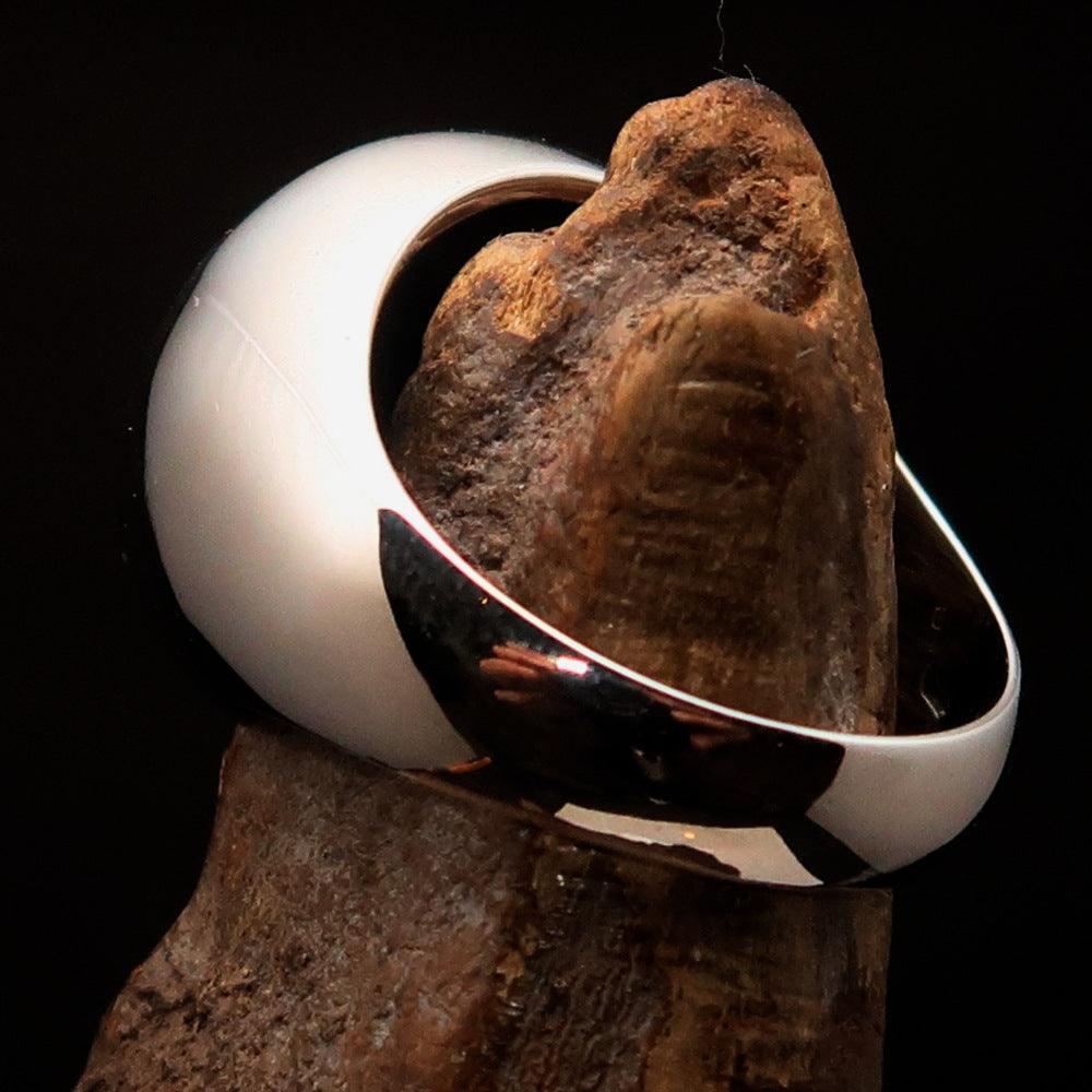 Knights Templar Ring - Yellow Sigillum MilItum XPISTI Sterling Silver - Bricks Masons