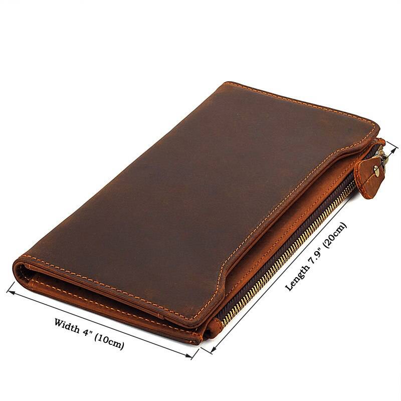 Knights Templar Wallet - Genuine Brown Leather - Bricks Masons