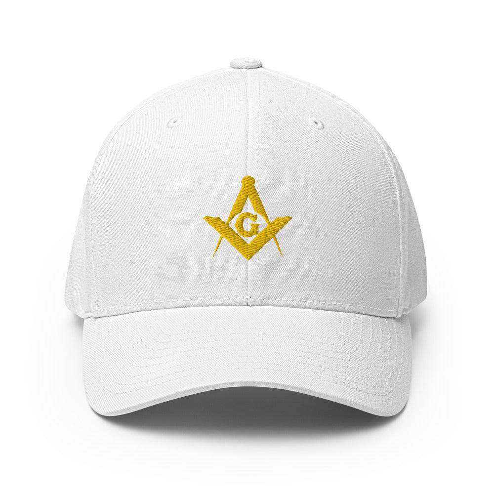 Master Mason Blue Lodge Baseball Cap - Square and Compass G Golden Embroidery - Bricks Masons