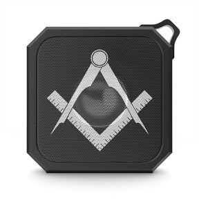 Master Mason Blue Lodge Bluetooth Speaker - Black with Square & Compass - Bricks Masons
