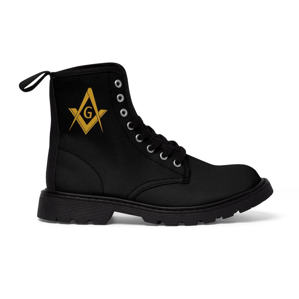 Master Mason Blue Lodge Boot - Black Canvas - Bricks Masons