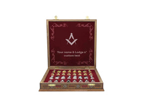 Master Mason Blue Lodge Chess Set - 16.5" (42cm) - Bricks Masons