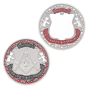 Master Mason Blue Lodge Coin - Fraternal Order of Freemasons Metal Plated - Bricks Masons