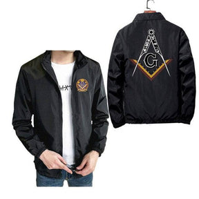 Master Mason Blue Lodge Jacket - Square & Compass G (Various Colors) - Bricks Masons