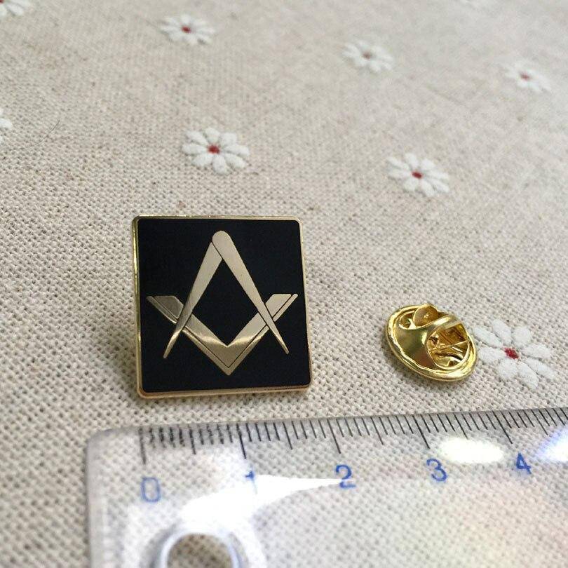 Master Mason Blue Lodge Lapel Pin - Compass and Square G - Bricks Masons