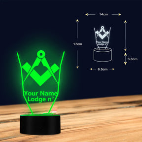 Master Mason Blue Lodge LED Sign - Various Colors - Bricks Masons