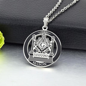 Master Mason Blue Lodge Necklace - Pillars Lodge - Bricks Masons