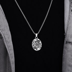 Master Mason Blue Lodge Necklace - Stainless Steel - Bricks Masons