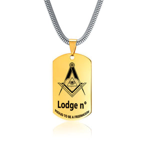 Master Mason Blue Lodge Necklace - (Various Colors) - Bricks Masons