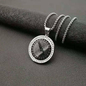 Master Mason Blue Lodge Necklace - Zirconia Stainless Steel Gold & Silver - Bricks Masons